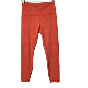Women's Orange High-Waist Leggings